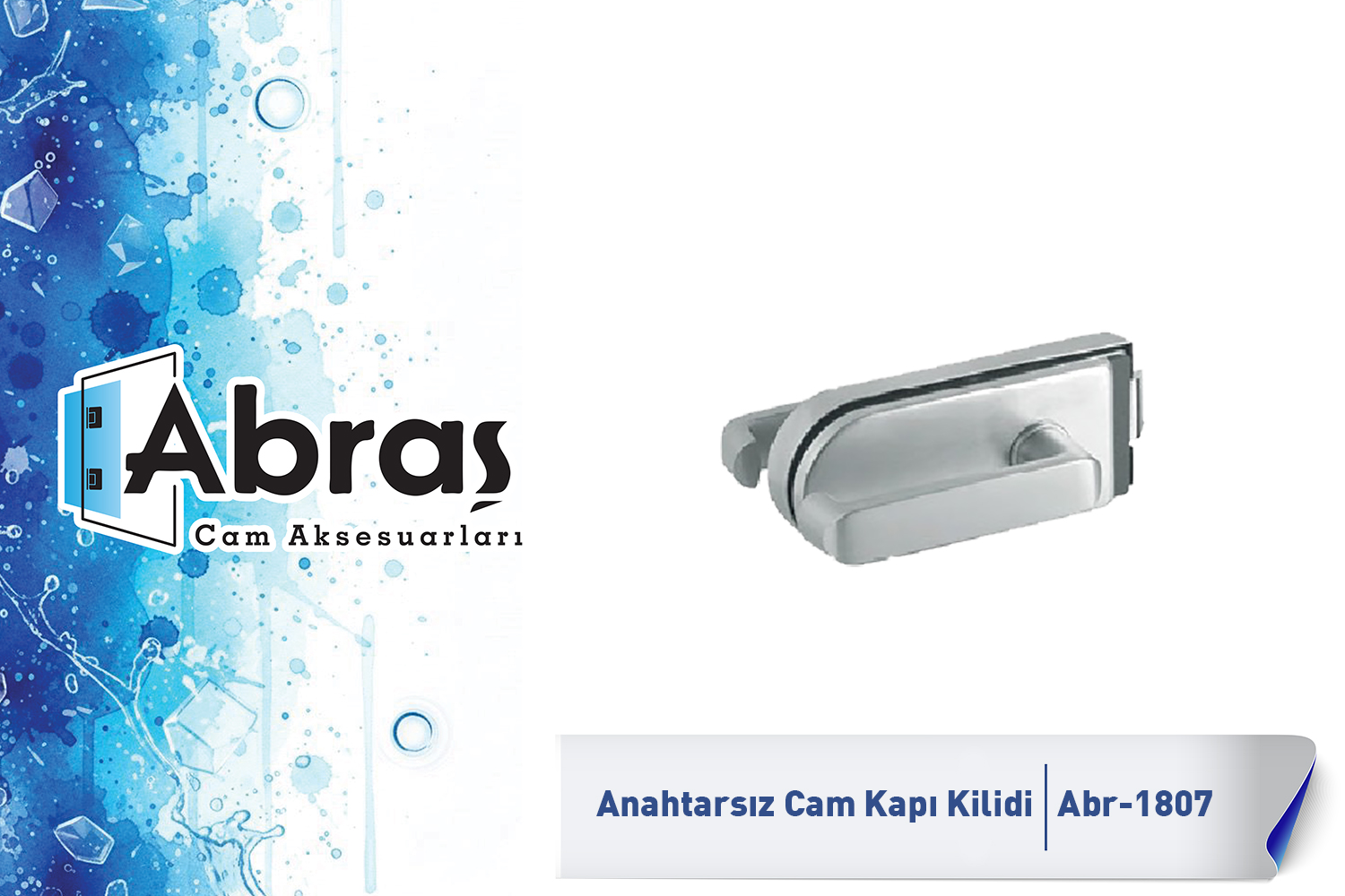 Alüminyum Anahtarsız Cam Kapı Kilidi Abr-1807