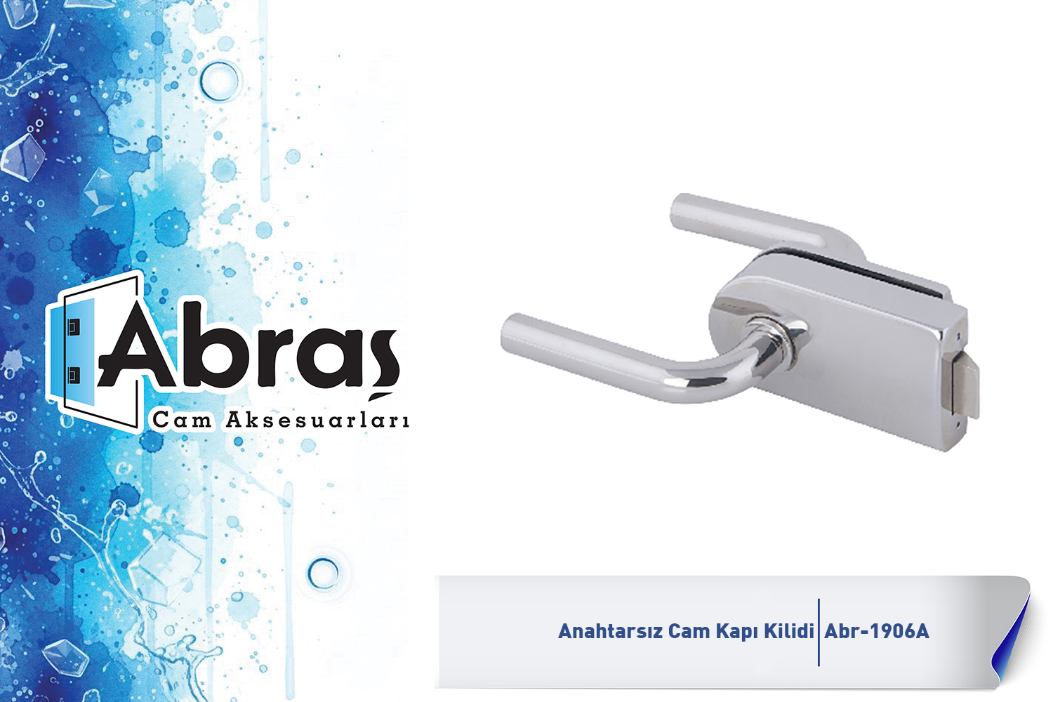 Paslanmaz Anahtarsız Cam Kapı Kilidi Abr-1906A