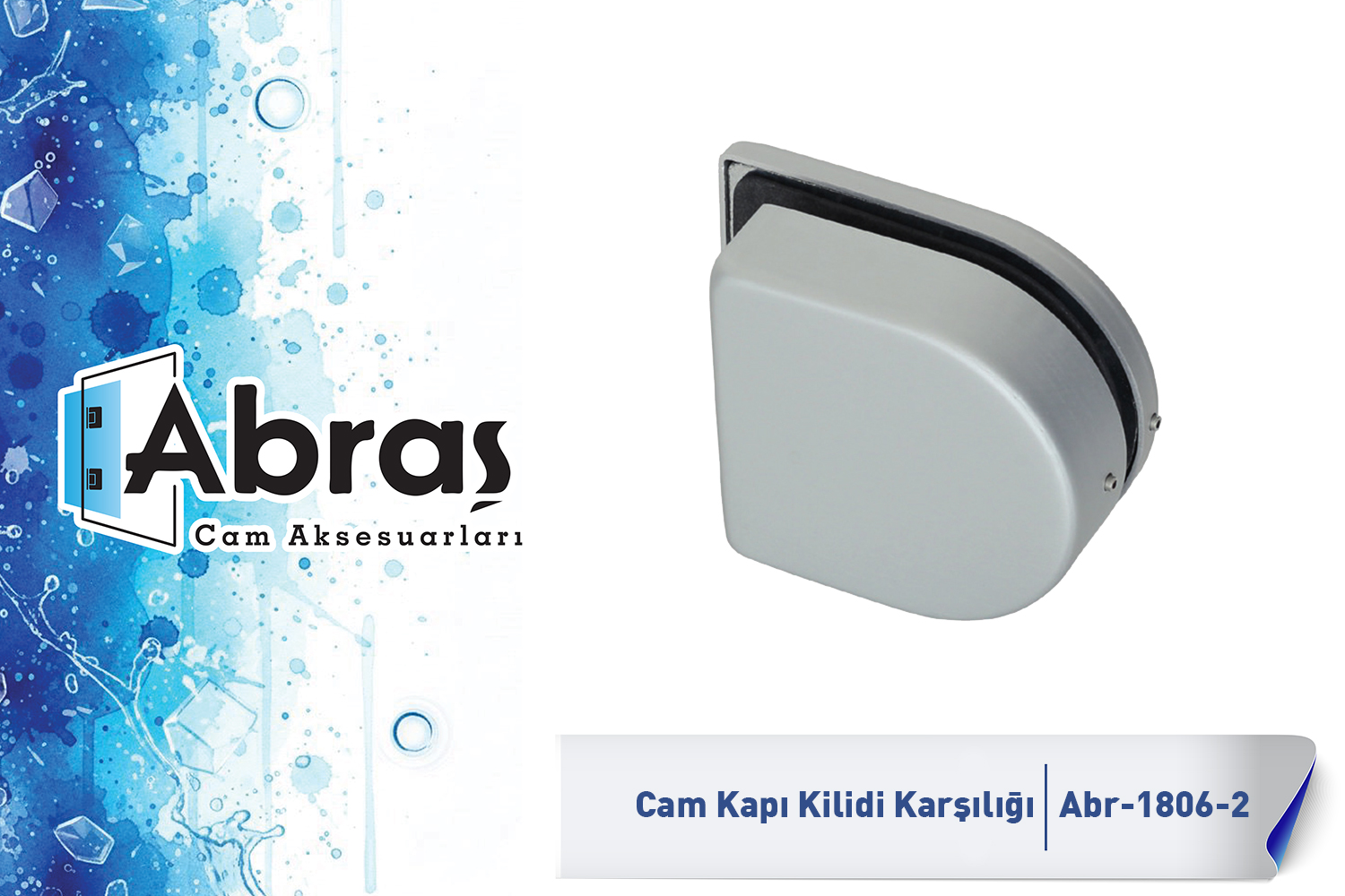 Alüminyum Cam Kapı Kilidi Cam Karşılık Abr-1806-2