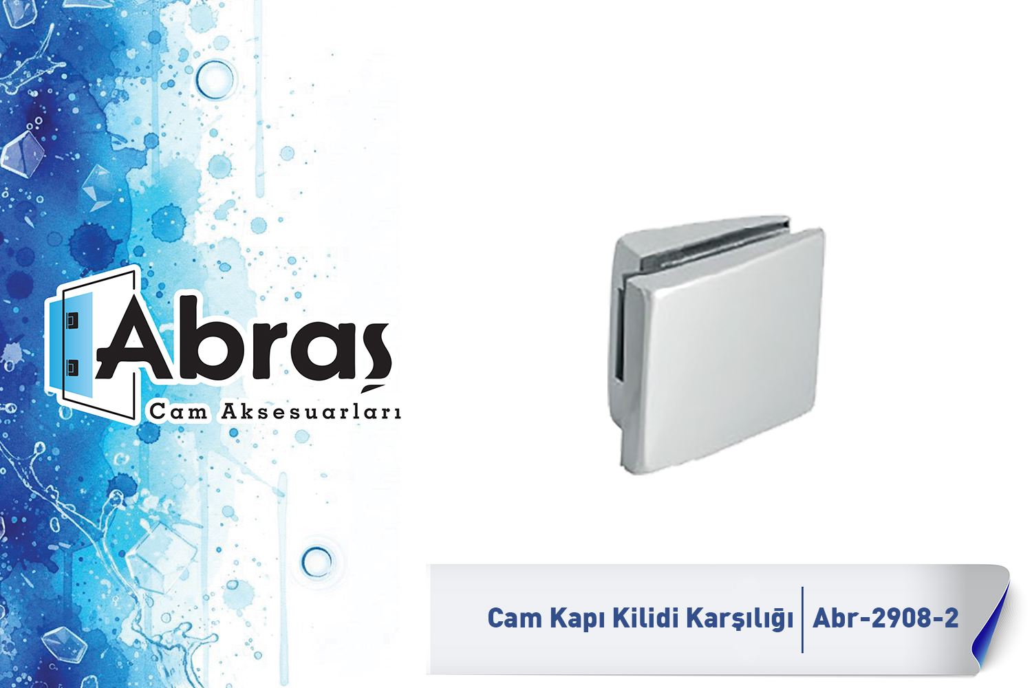 Alüminyum Cam Kapı Kilidi Cam Karşılık Abr-2908-2