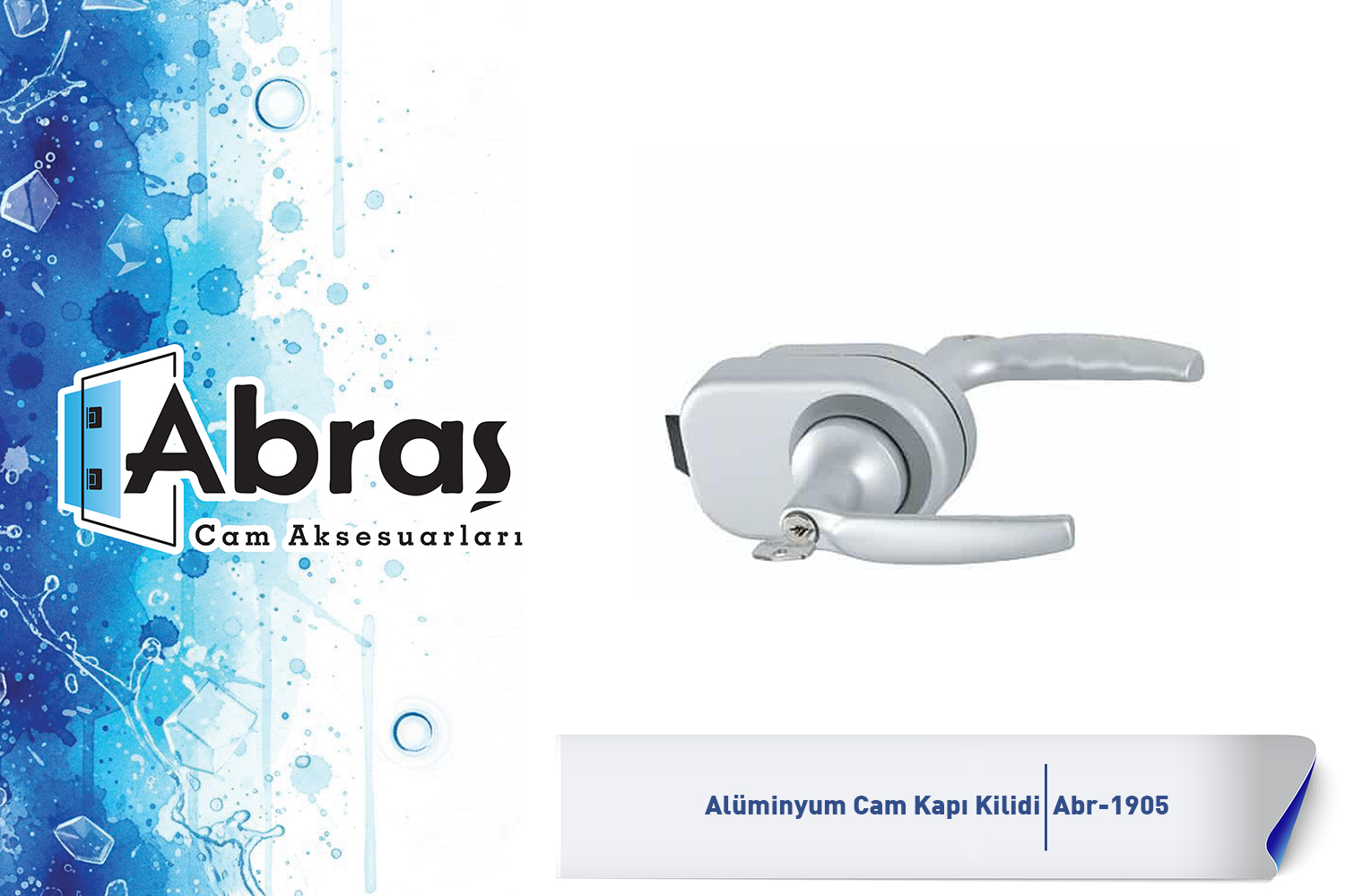 Alüminyum Cam Kapı Kilidi Abr-1905
