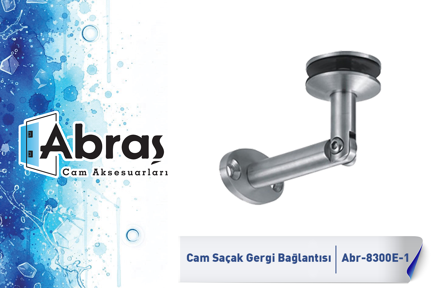 Cam Saçak Duvar Cam Bağlantısı Abr-8300E-1