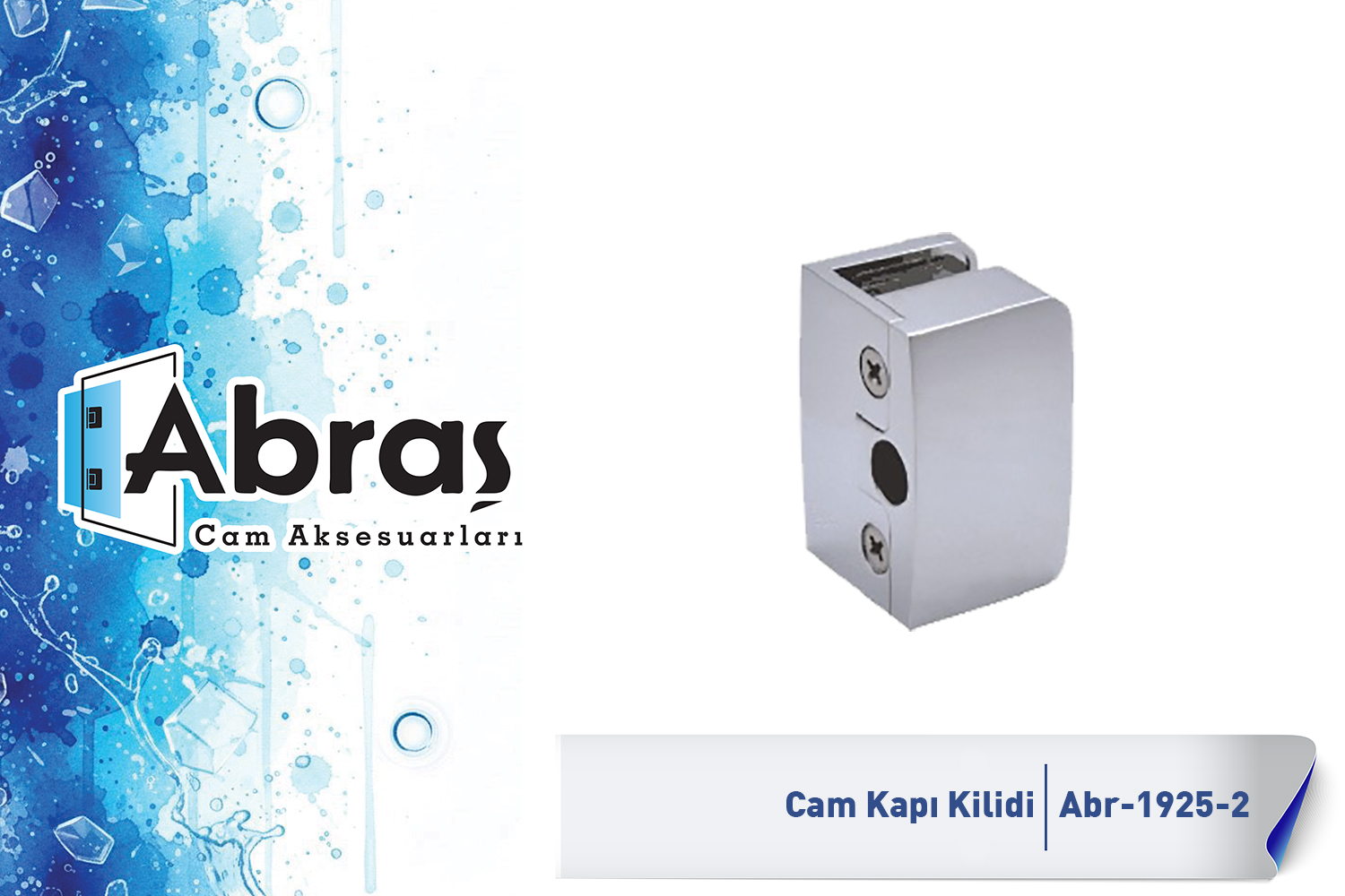 Camda Deliksiz Geçme Cam Kapı Kilidi Karşılık Abr-1925-2
