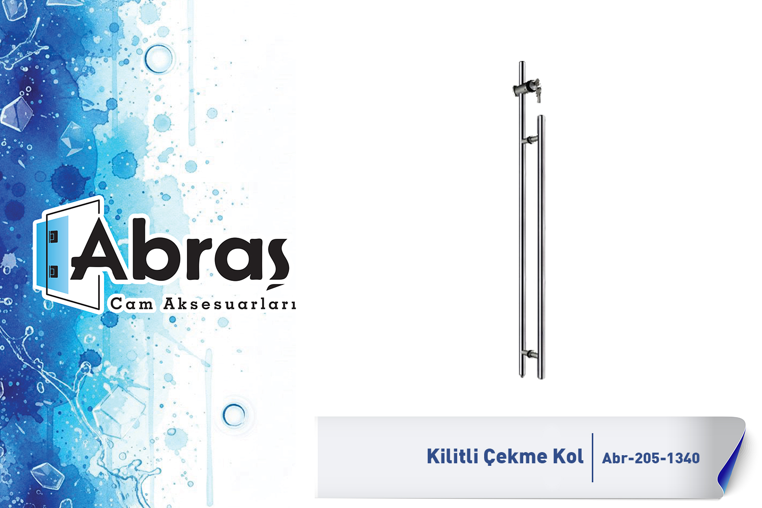 Kilitli Cam Kapı Çekme Kolu Abr-205-1340