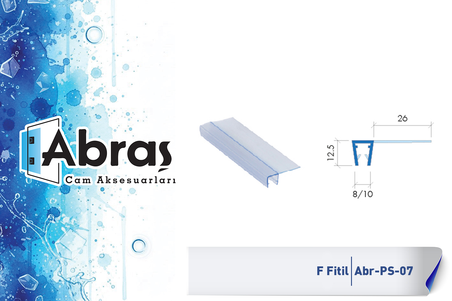 Duş Cam Kapı F Fitil Abr-PS07