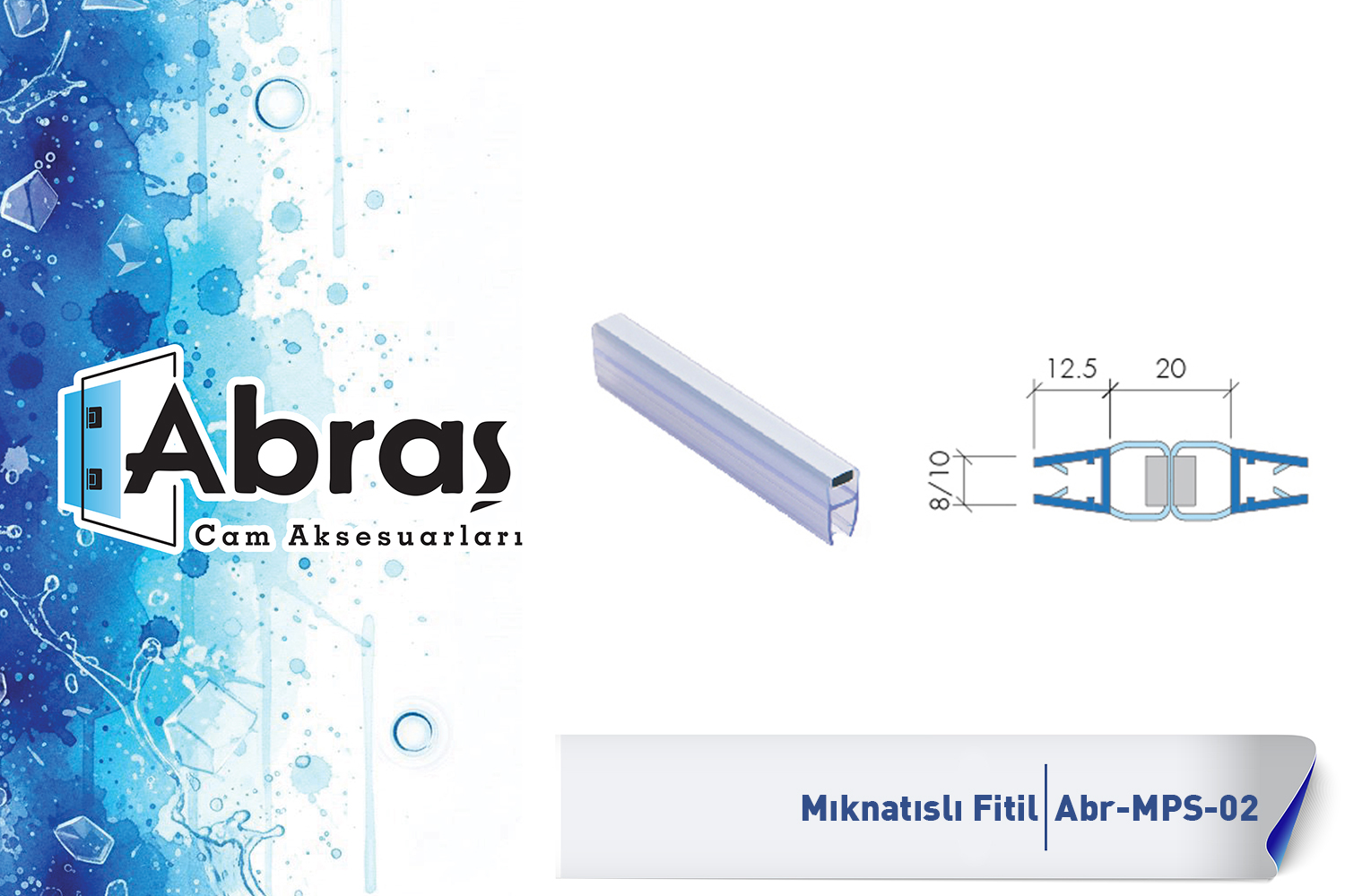 Mıknatıslı Cam Kapı Duş Fitili Abr-MPS02
