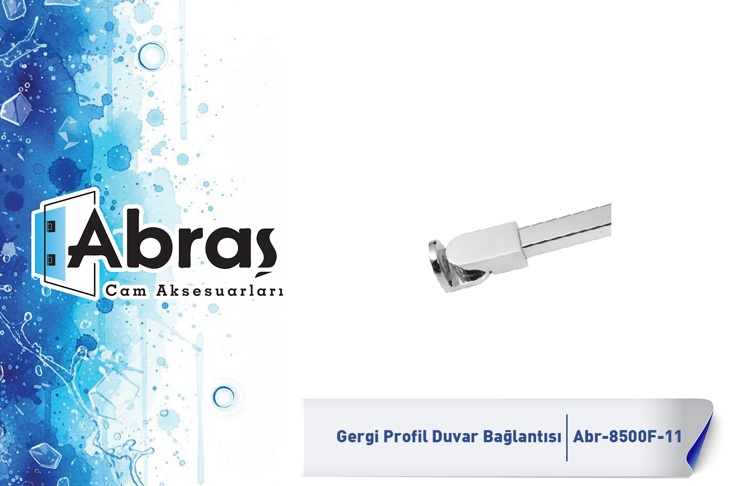 Duş Sabit Kanat Gergi Profil Duvar Bağlantısı Abr-8500F-11