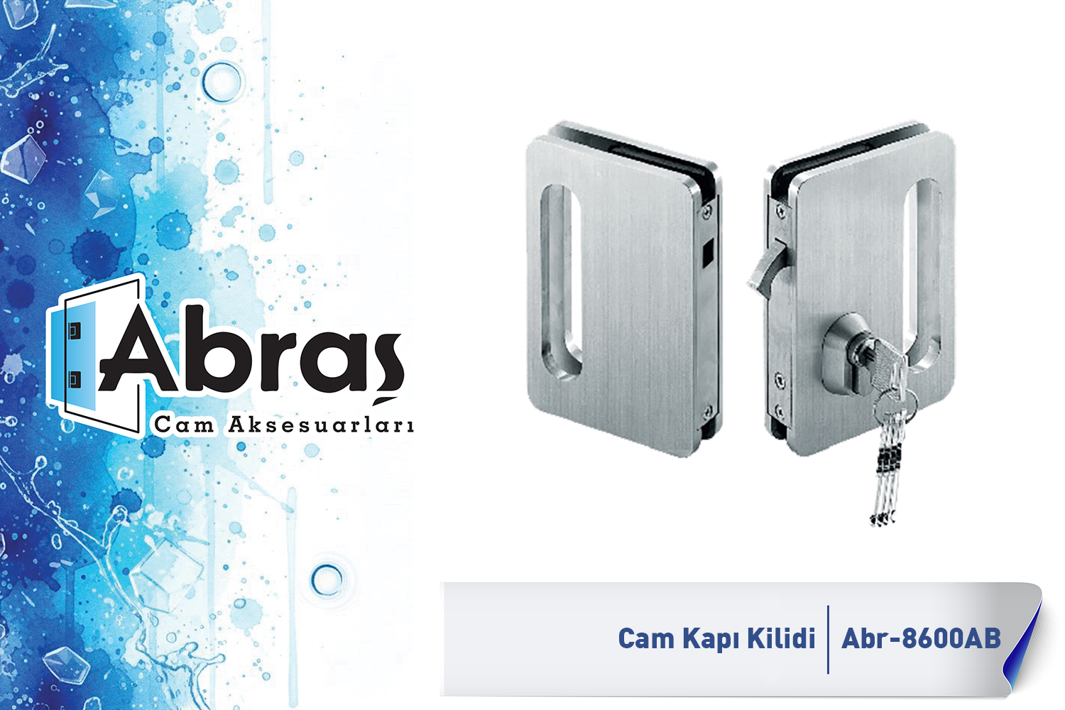 Sürme Cam Kapı Kilidi Abr-8600AB