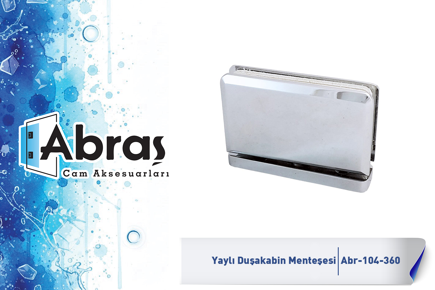 Paraduş Yaylı Cam Kapı Menteşesi Abr-104-360